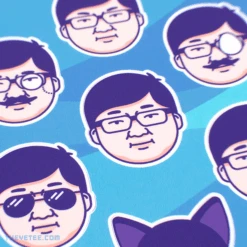 Many Sticker Faces -The Yetee Shop ManyStickerFaces02 MOCK