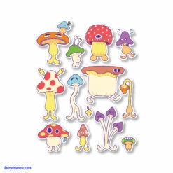 Mushroom Boyz -The Yetee Shop MushroomBoysSticekrSheet MockupB