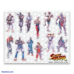 Street Fighter Character Sticker Sheet