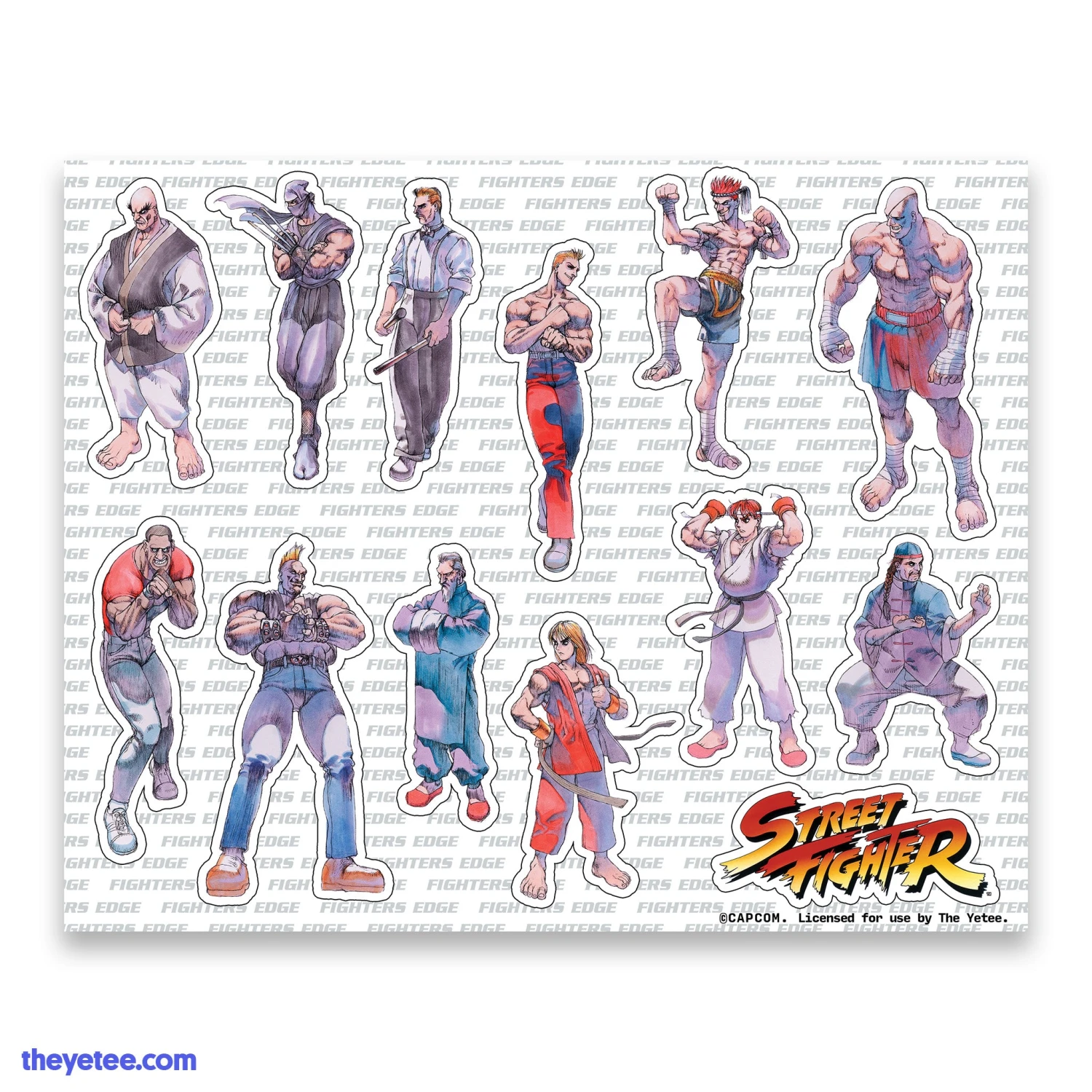 Street Fighter Character Sticker Sheet 3 Street Fighter Character Sticker Sheet