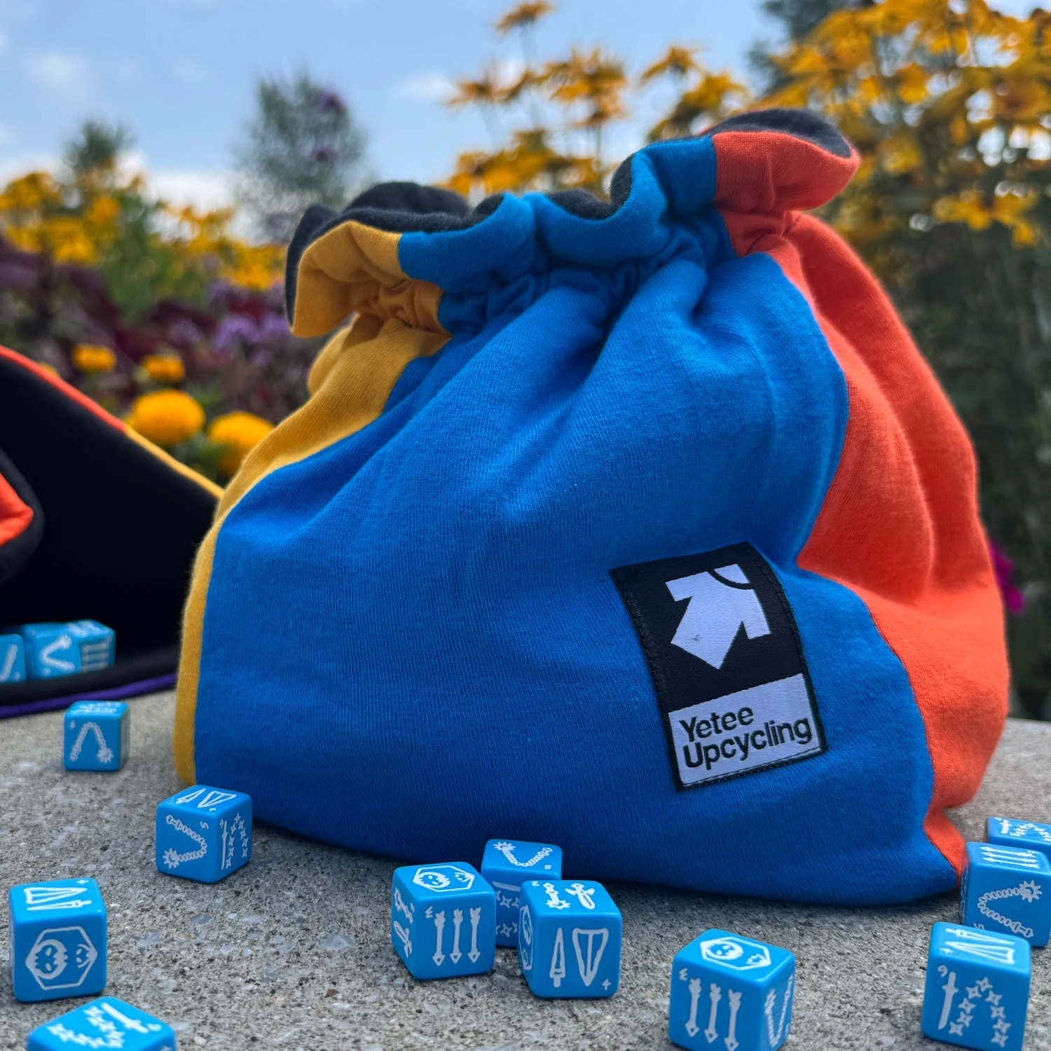 Jumbo Upcycling Dice Bag Color Block 4 Jumbo Upcycling Dice Bag Color Block - Image 2